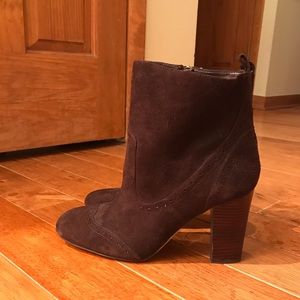 Chocolate brown suede Tommy Hilfiger Ankle Booties